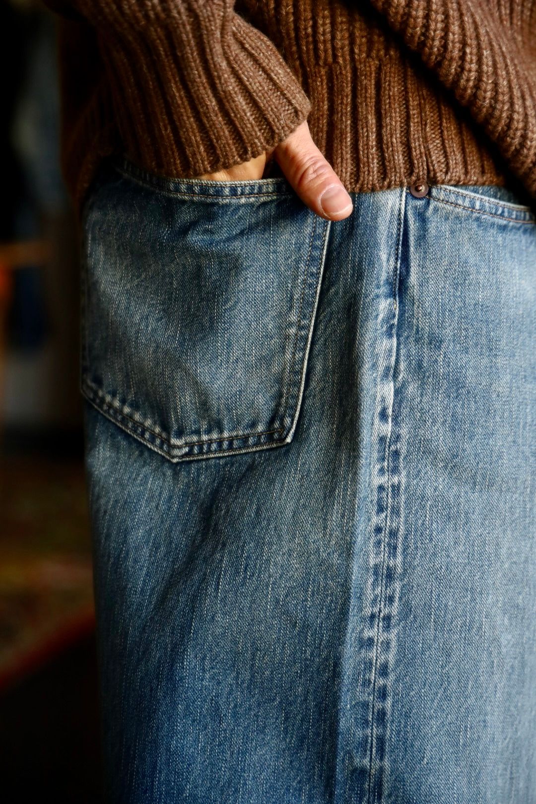 アプレッセNo.22 Washed Wide Denim Pants(AP-4003)INDIGO☆再販しました！