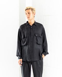 ヨーク 25FW シャツ Cupro Work Shirt(YK25FW01081SH)BLACK