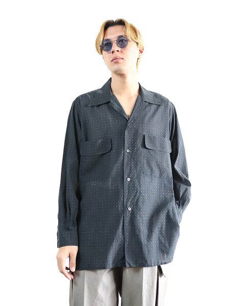 YOKE 新作PIXEL LOW PLAID OPEN COLLAR SHIRT style.2024