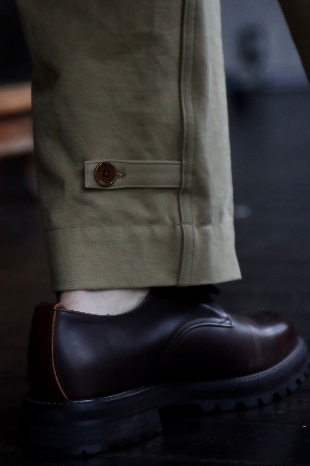 A.PRESSE 23SS Motorcycle Trousers"BEIGE"スタイル