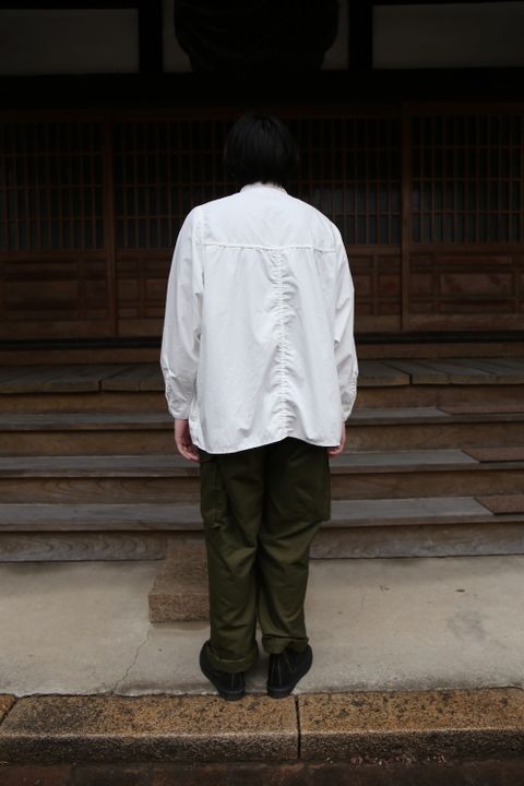 Graphpaper Garment Dyed Poplin Umbrella Yoke Shirt(GM211-50032) style.2021.1.24.