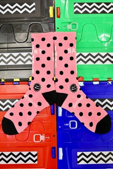 セントマイケル 26SS DOT SOCKS(SM-MK8-0000-104)PINK+BLACK★1月10日(土)発売！