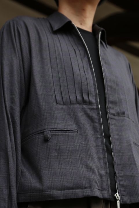 MATSUFUJI Flannel Check Pleats Jacket(M213-0301) style.2021.7.3.