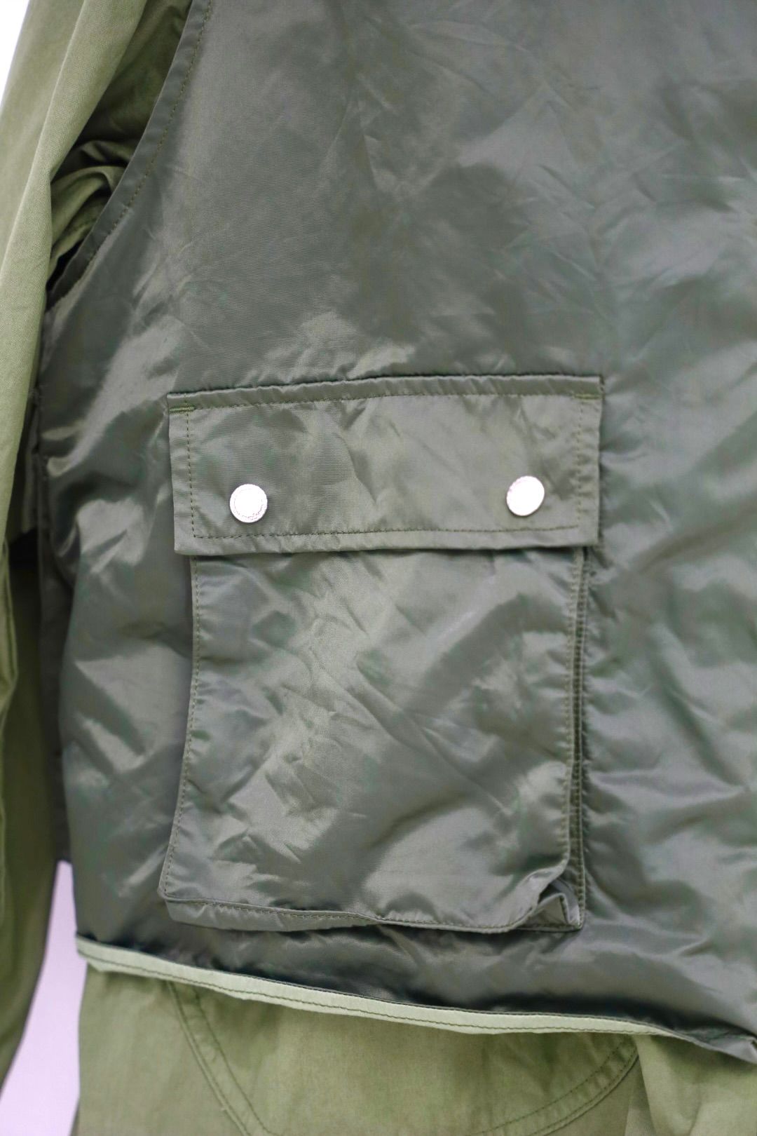 コムデギャルソンオム26FW 綿ナイロンウェザー×ナイロンツイル 製品洗コート(HR-C002-051)KHAKI☆8月7日(金)発売！