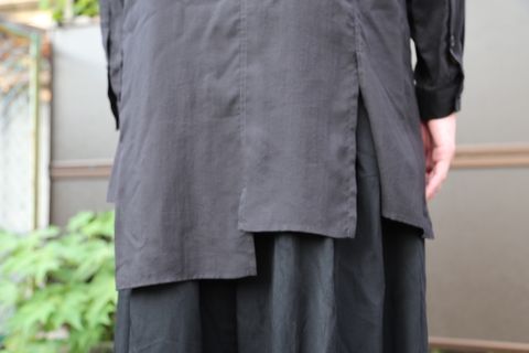 Yohji Yamamoto pour Homme 2020AW G-重ねスリットシャツテンセルローン(HR-B31-212 style.2020.9.9.