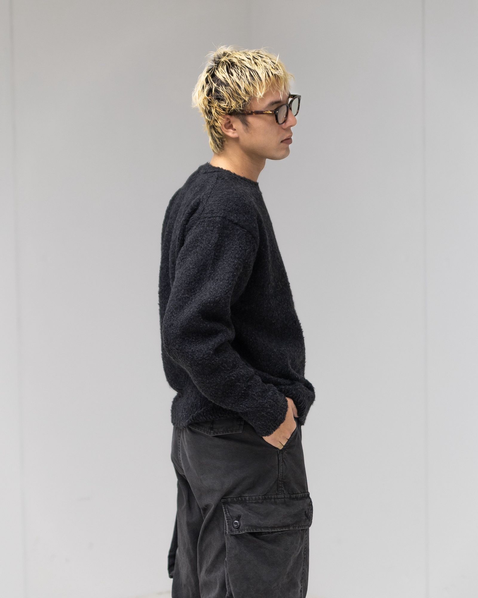 A.PRESSE Cashmere  Mole Yarn Pullover Sweater MARKスタイル