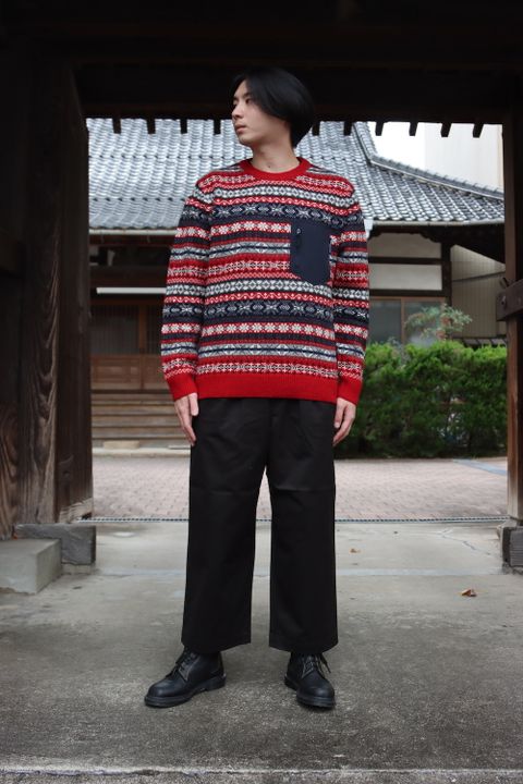 COMME des GARCONS HOMME ノルディックフェアアイル柄ニット(HH-N001) style.2021.11.6.