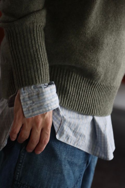 アプレッセ22FW Pullover Sweater"GREEN"スタイル