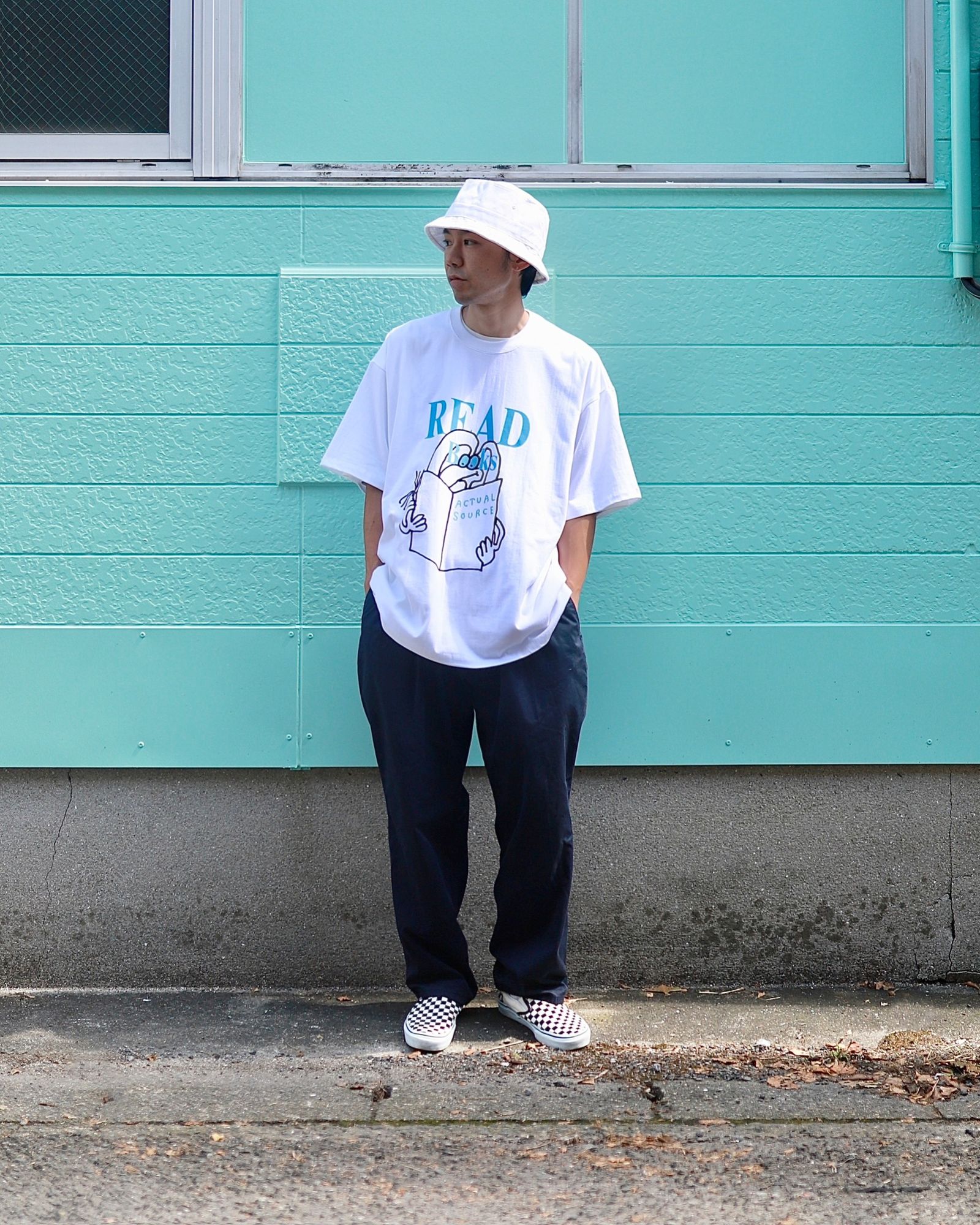 FreshService 23AW TシャツAS×FS CORPORATE S/S TEE"READ"BLUEスタイル