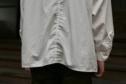 Graphpaper Garment Dyed Poplin Umbrella Yoke Shirt(GM211-50032) style.2021.1.24.