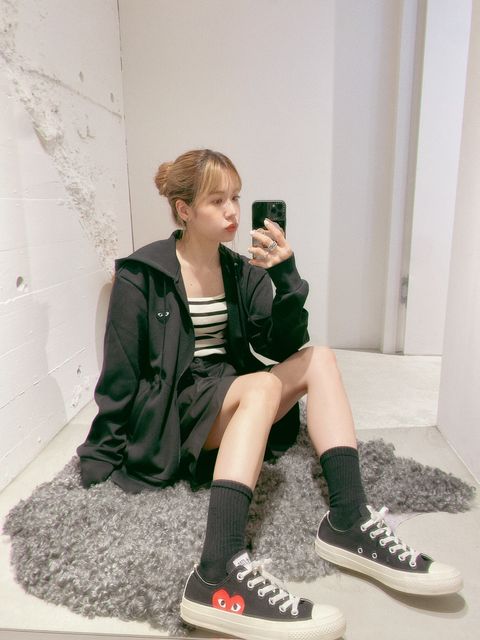 PLAY COMME des GARCONS 新作バックプリントパーカー style.2024.7.2