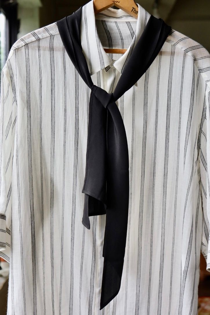 Yohji Yamamoto シルクロングスカーフ (HW-L12-403-1A26)BLACK☆7月8日(水)発売！