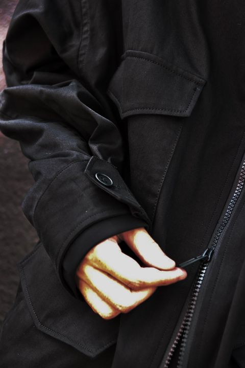 yohji yamamoto 23AW HOODED MILITARY JACKETスタイル