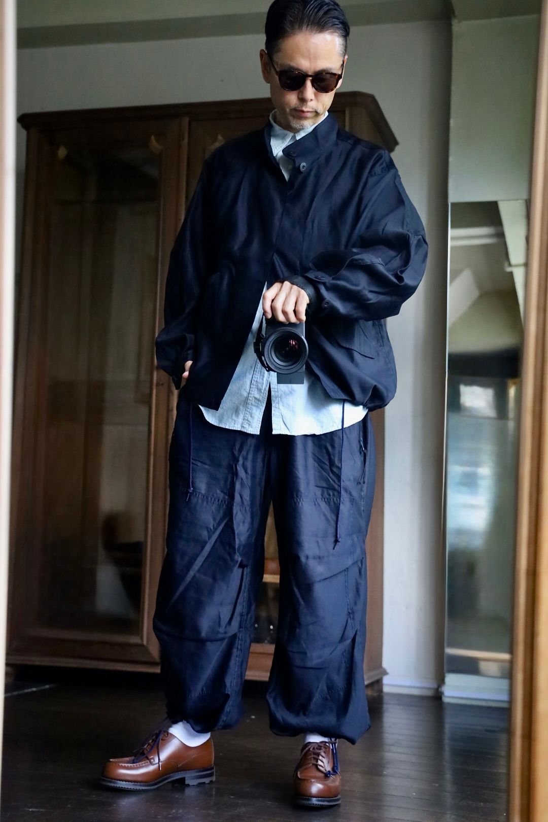 Gurankファティーグジャケット"NAVY"スタイル