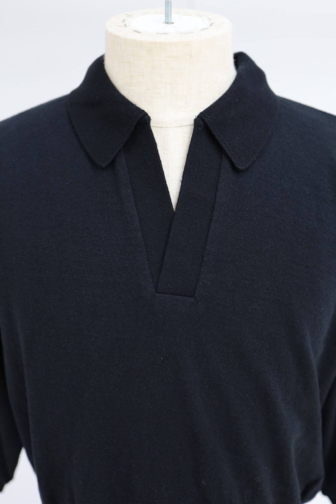 blurhms 26SS WOMENS Co/Silk Nep Skipper Cropped Sleeve(BHS265029)BLACK☆3月20日(金)新作発売！