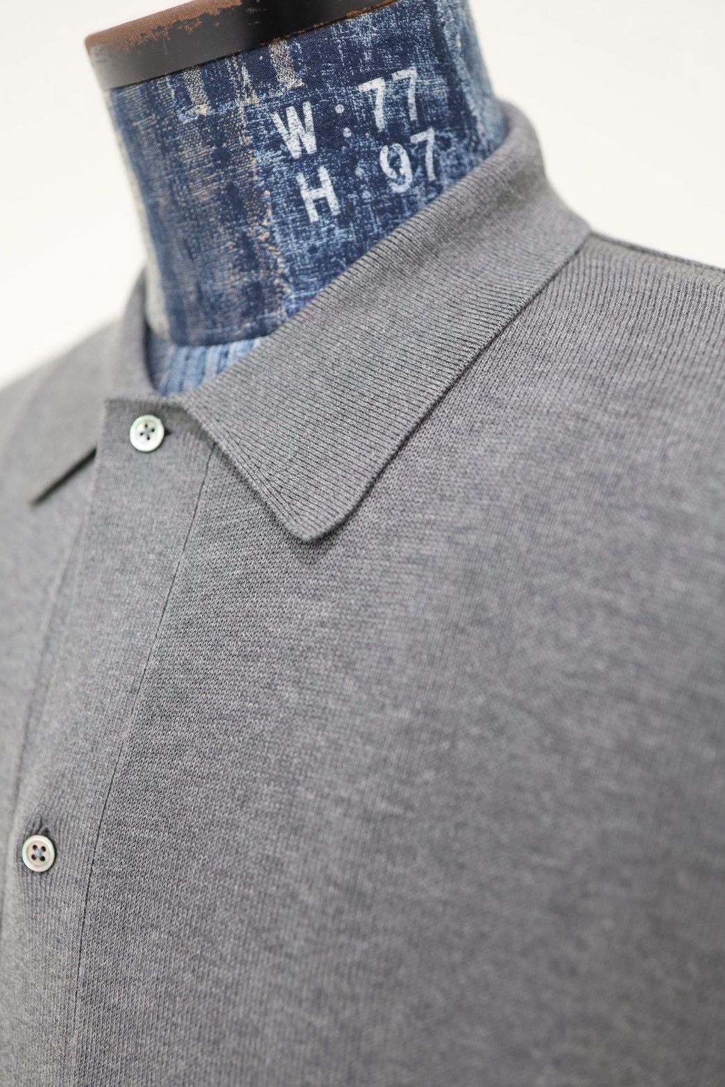 グラフペーパー26SS Suvin High Gauge Knit Oversized L/S Shirts (GU261-80263C)TOP GRAY☆1月17日(土)発売！