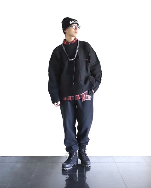 YOKE ヨーク 24SS PATCHWORK RIB SWEATERスタイル