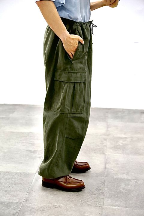 A.PRESSE 2026 STYLE2 Washed Cotton Silk Linen HBT M-51 Over Pantsスタイル