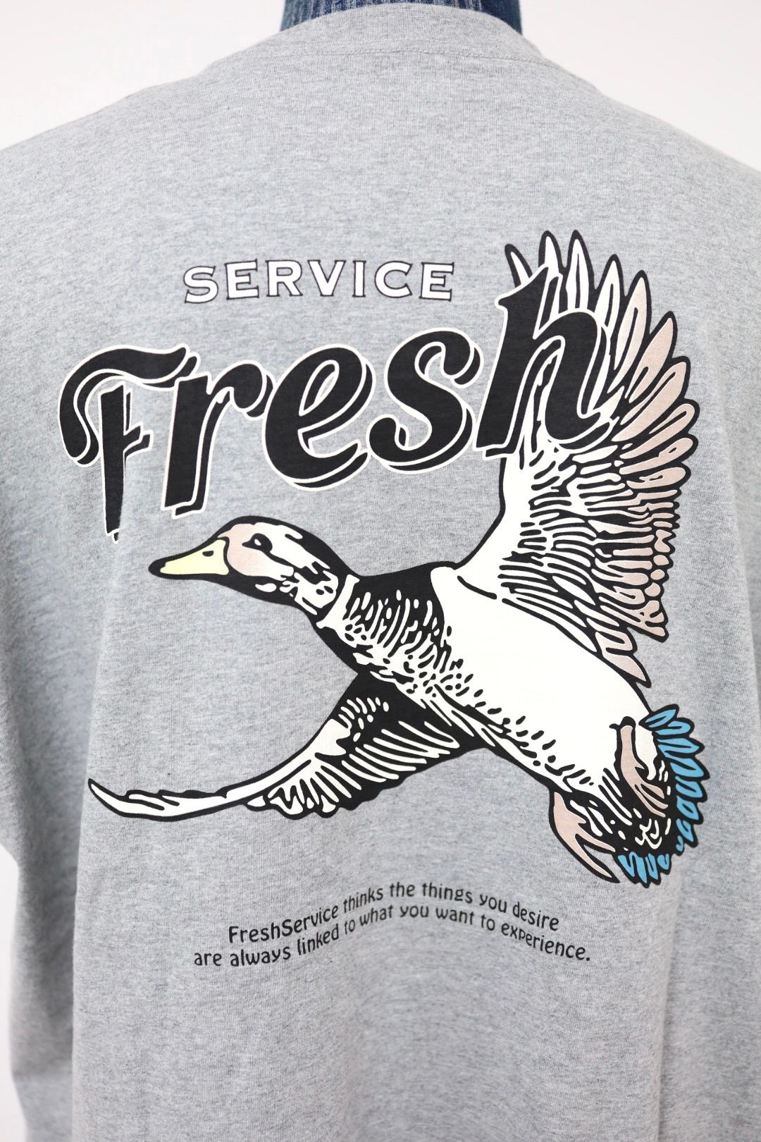 フレッシュサービス CORPORATE PRINTED S/S TEE "BIRD"(FSC263-70139)H.GRAY☆7月25日(土)新作発売！