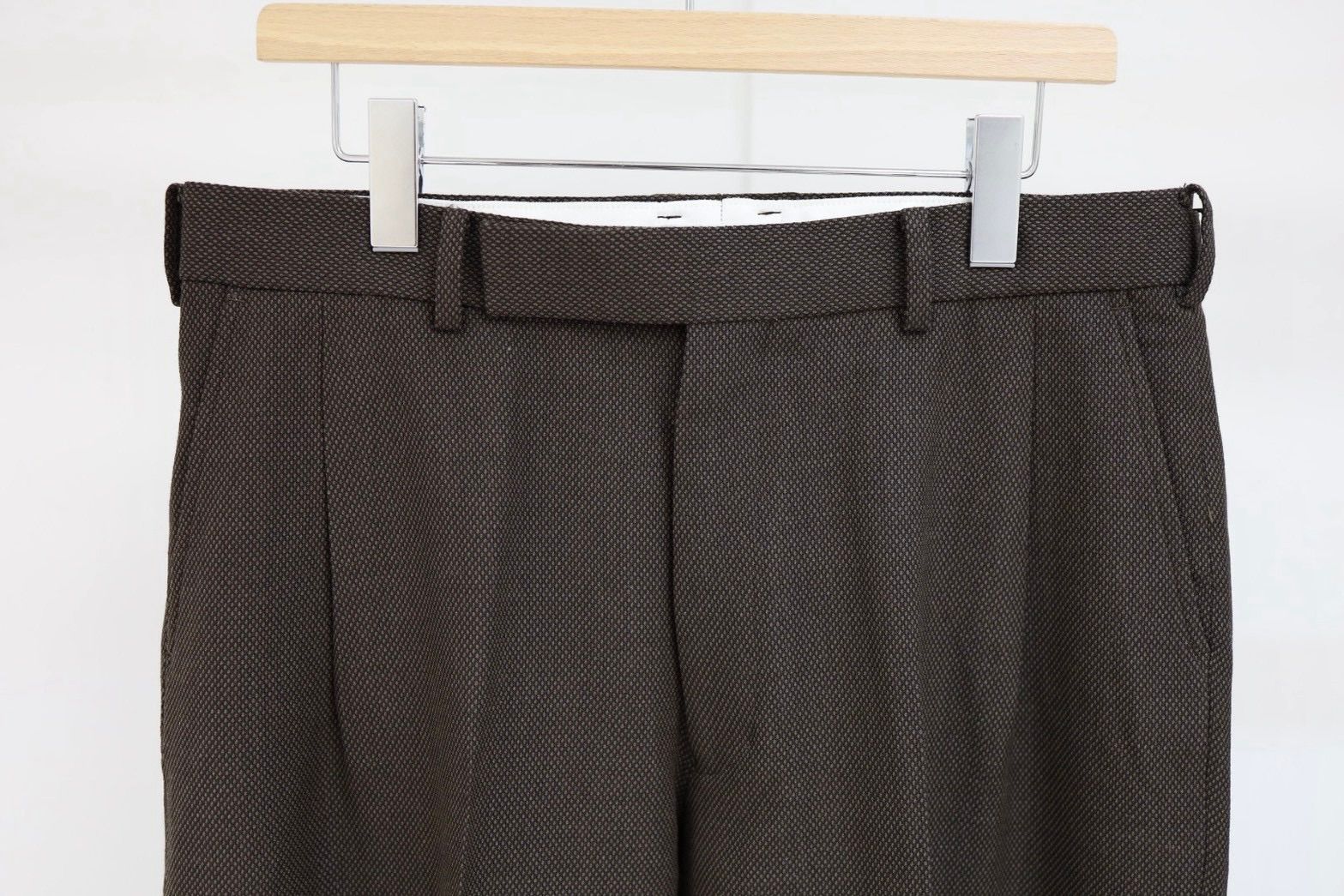 マーカ 26AW SINGLE PLEAT WIDE TROUSERS(M26C10PT02C)BROWN BIRD’S-EYE☆新作発売！