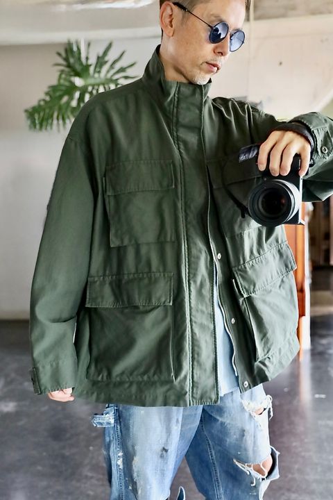 Graphpaper Cotton Cupro Back Satin Military Jacketスタイル2025.9.6.