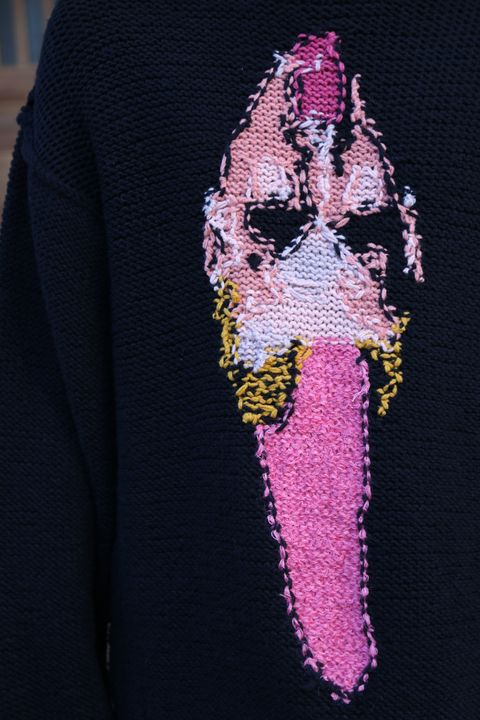 doublet 2020FW doublet HAND-KNITTING JACQUARD PULLOVER "BLACK"Style.2020.11.15.