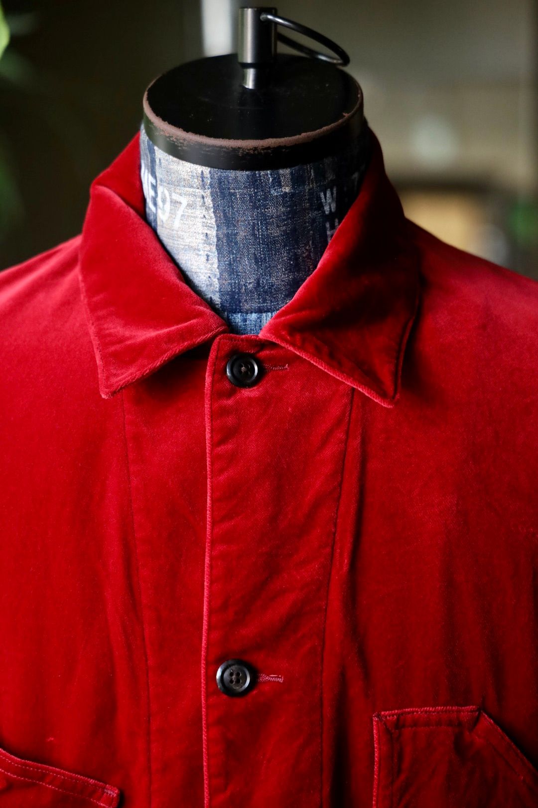blurhms 25FW Velvet Work Jacket(BHS25F027Vel)red☆8月29日(金)新作発売！