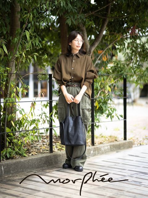 Morphee / モルフェトートバッグ 【LONG】3WAY MIDIUM TOTE(ML-BLK)BLACK☆8月27日(木)再入荷いたしました！