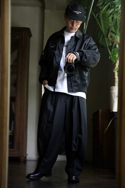 COMME des GARCONS HOMMEナイロンツイルミリタリージャケットスタイル.2024.8.3.