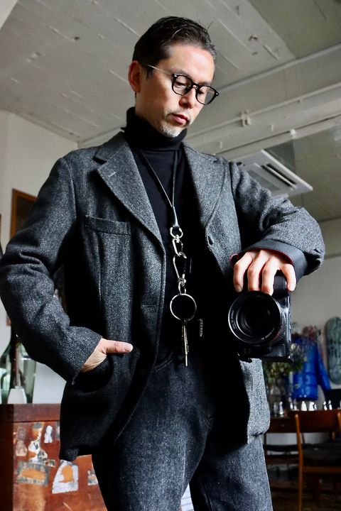 A.PRESSE Tweed Tailored Jacketスタイル2023.12.21.