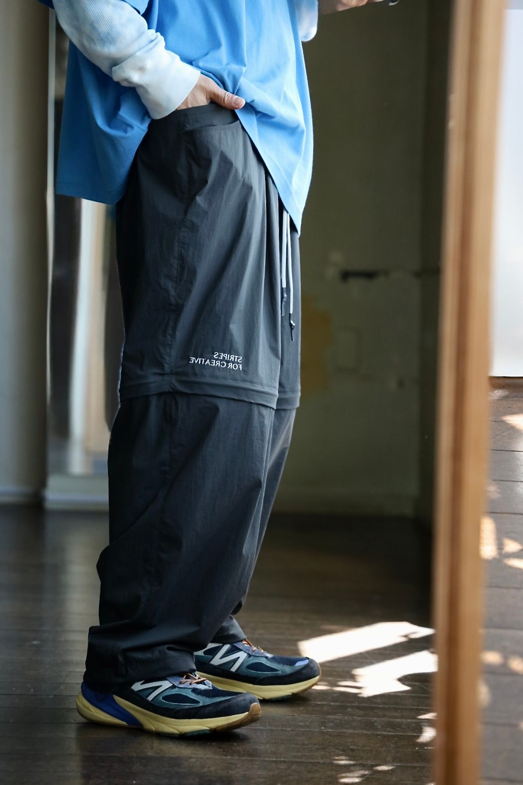 S.F.C SUPER WIDE DETACHABLE PANTS"D.gray"スタイル