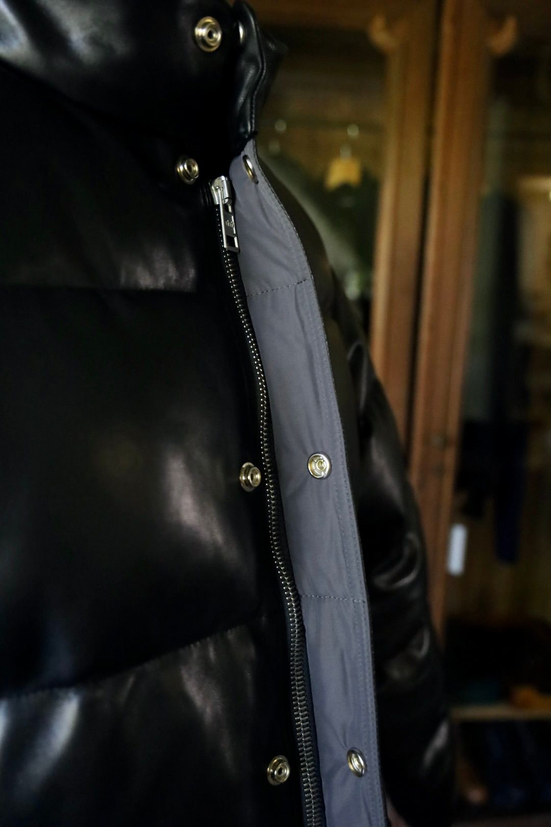 A.PRESSE - アプレッセ Leather Down Jacket(24AAP-01-01H)BLACK