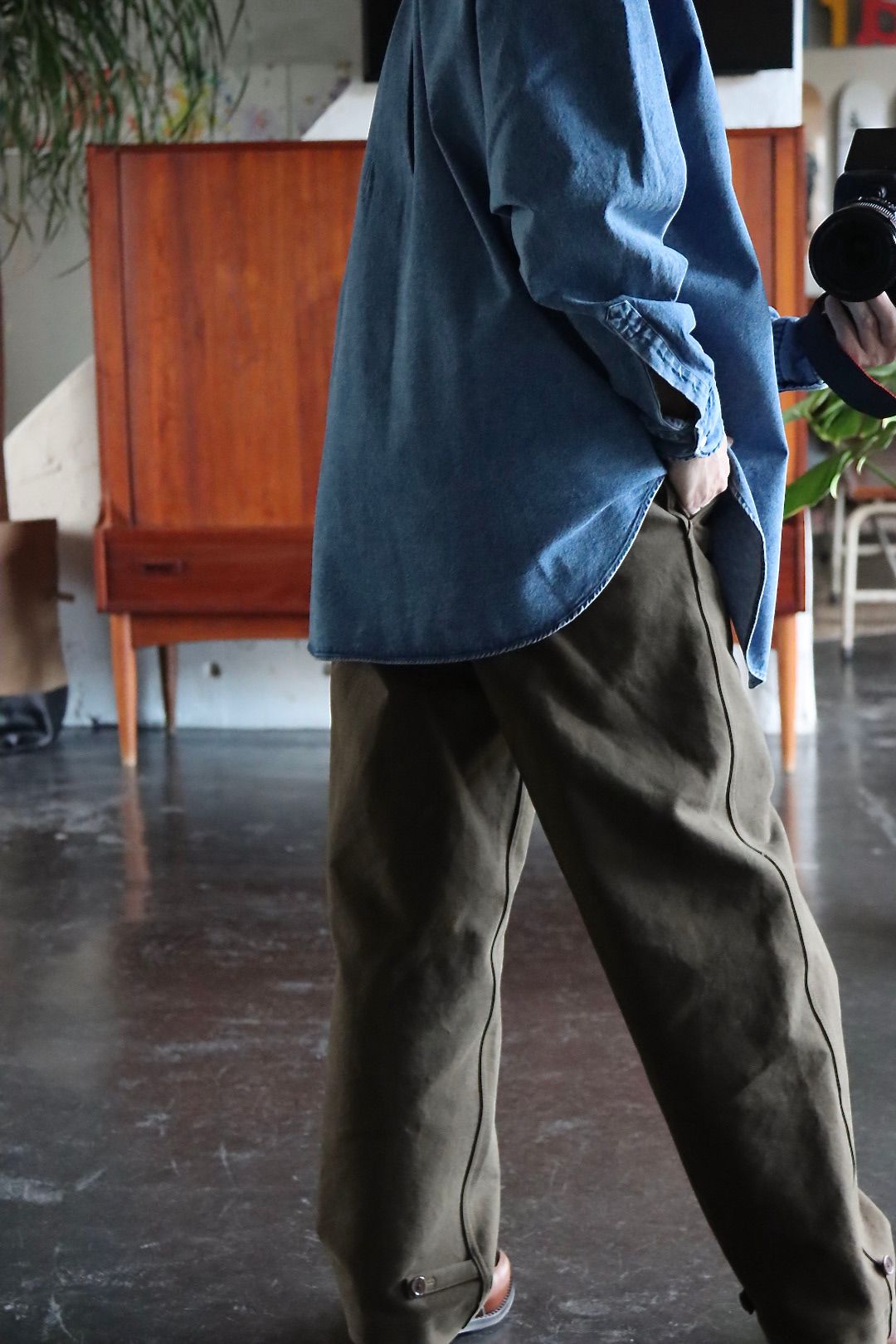 A.PRESSE BD Denim Shirt(22SAP-02-03H)INDIGO style.