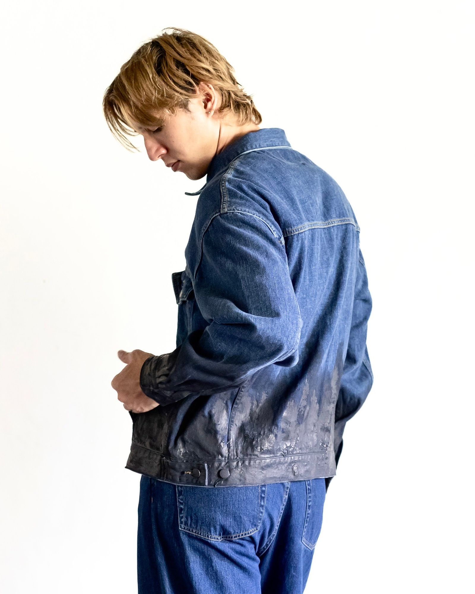 YOKE - ヨーク24FW HAND PAINTED DENIM TRUCKER JACKET