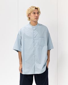 グラフペーパー 26SS ALUMO for GP S/S Oversized Band Collar Shirt(GM261-50225)SMOKE BLUE☆3月20日(金)発売！