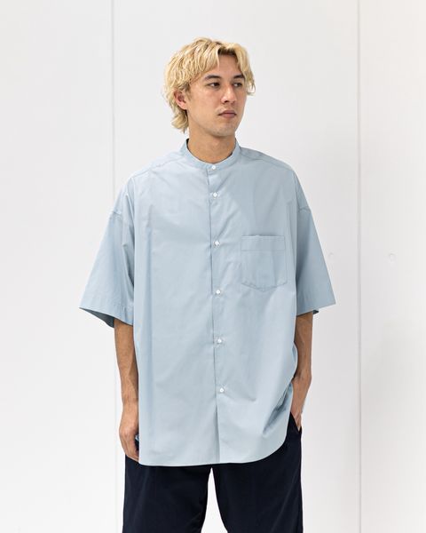 グラフペーパー 26SS ALUMO for GP S/S Oversized Band Collar Shirt(GM261-50225)SMOKE BLUE☆3月20日(金)発売！