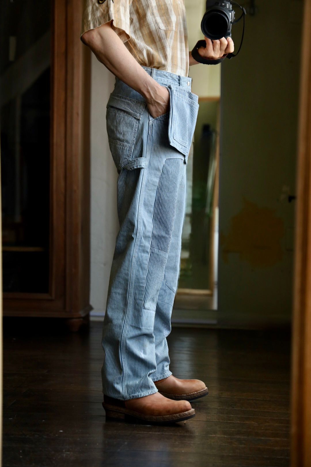 BOWWOW - BOW WOW バウワウ HICKORY PAINTER PANTS with