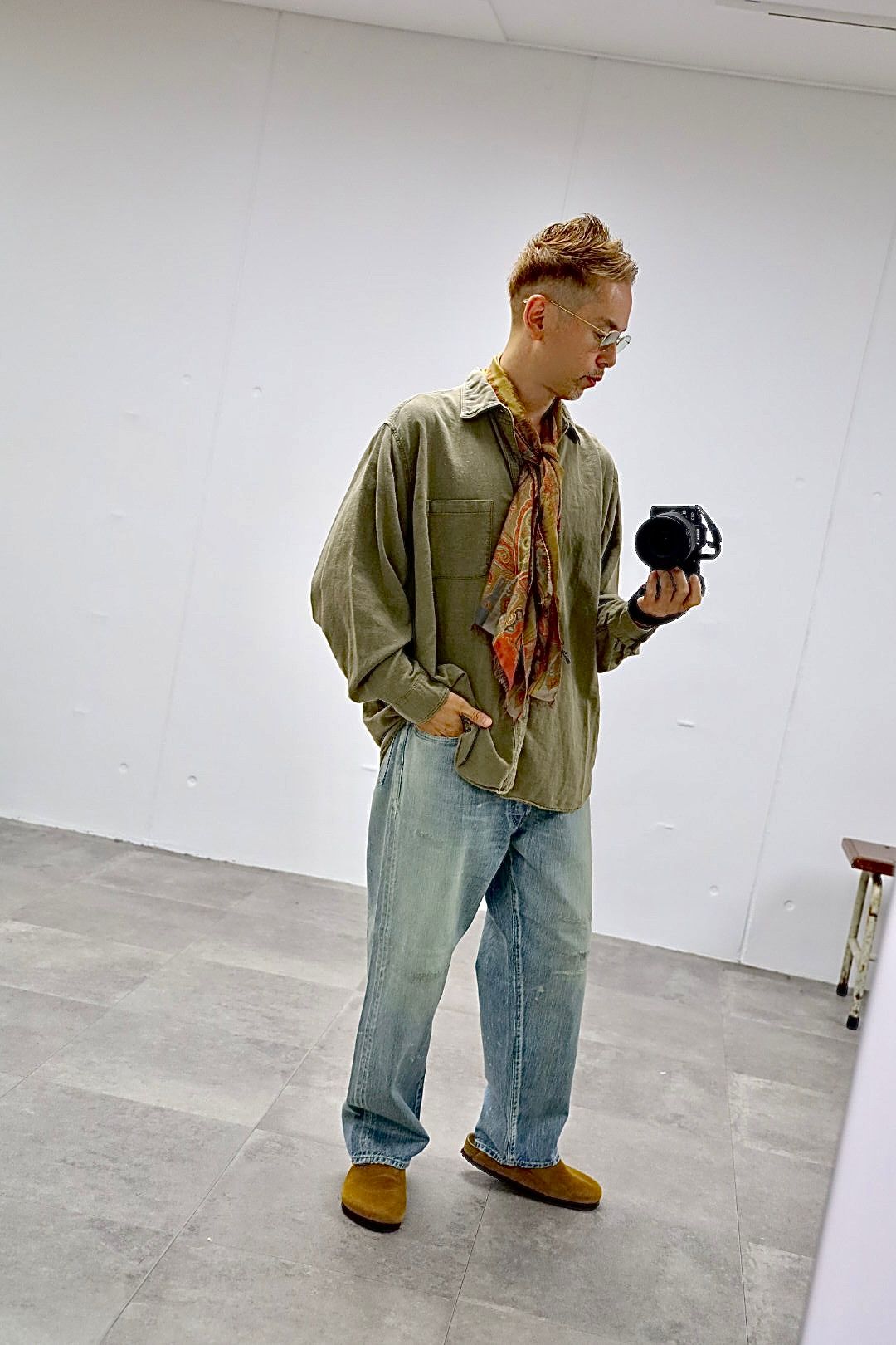 アプレッセ 2026 STYLE2 Vintage Cotton Moleskin Shirts(26AAP-02-16) KHAKI☆6月20日(土)発売！