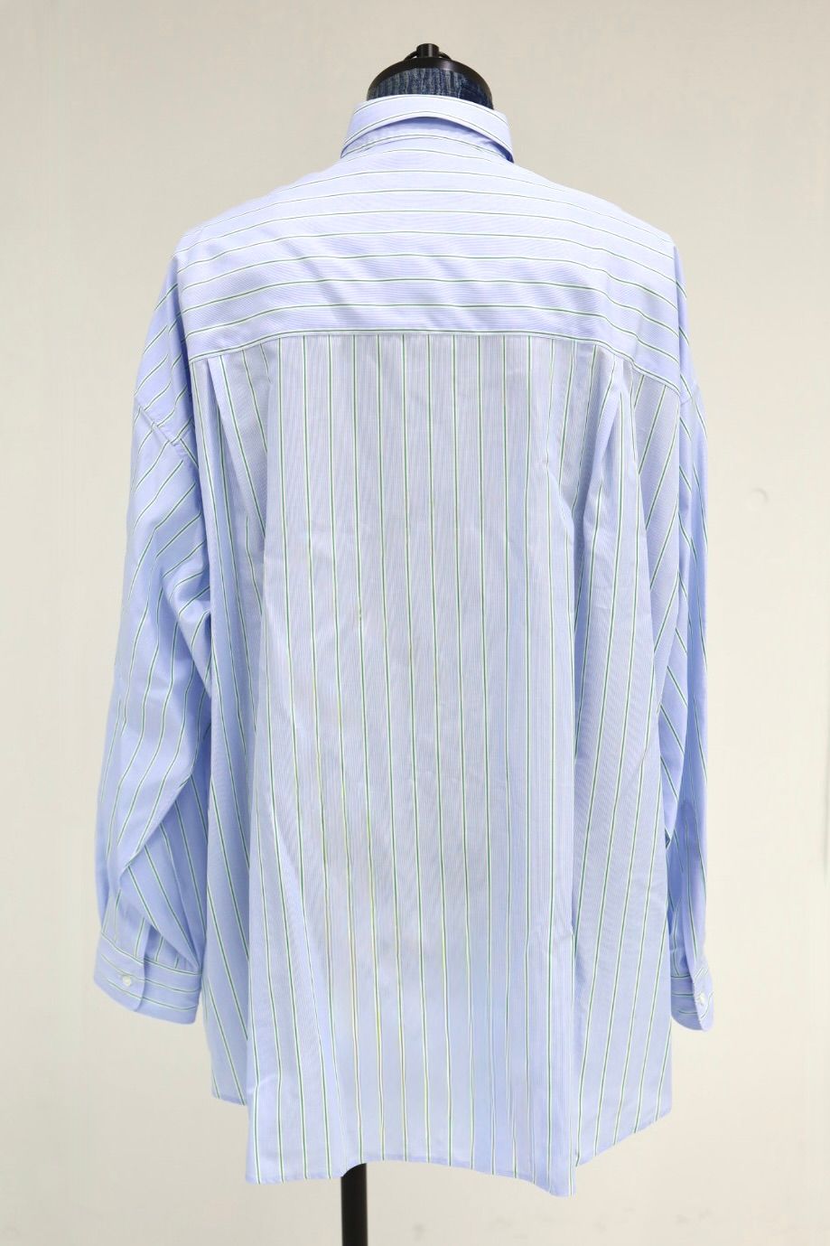 グラフペーパー SIDOGRAS L/S Oversized Regular Collar Shirt(GM262-50027)GREEN PIN STRIPE☆6月6日(土)発売！