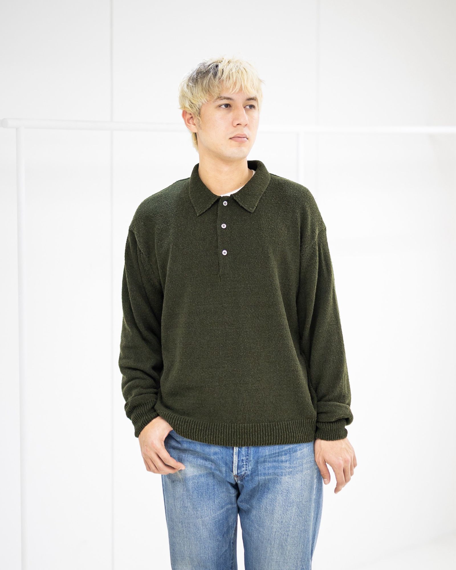 アプレッセ 2026 STYLE1 Washed Silk Nep Polo Shirt(26SAP-03-09)OLIVE☆1月10日(土)発売！