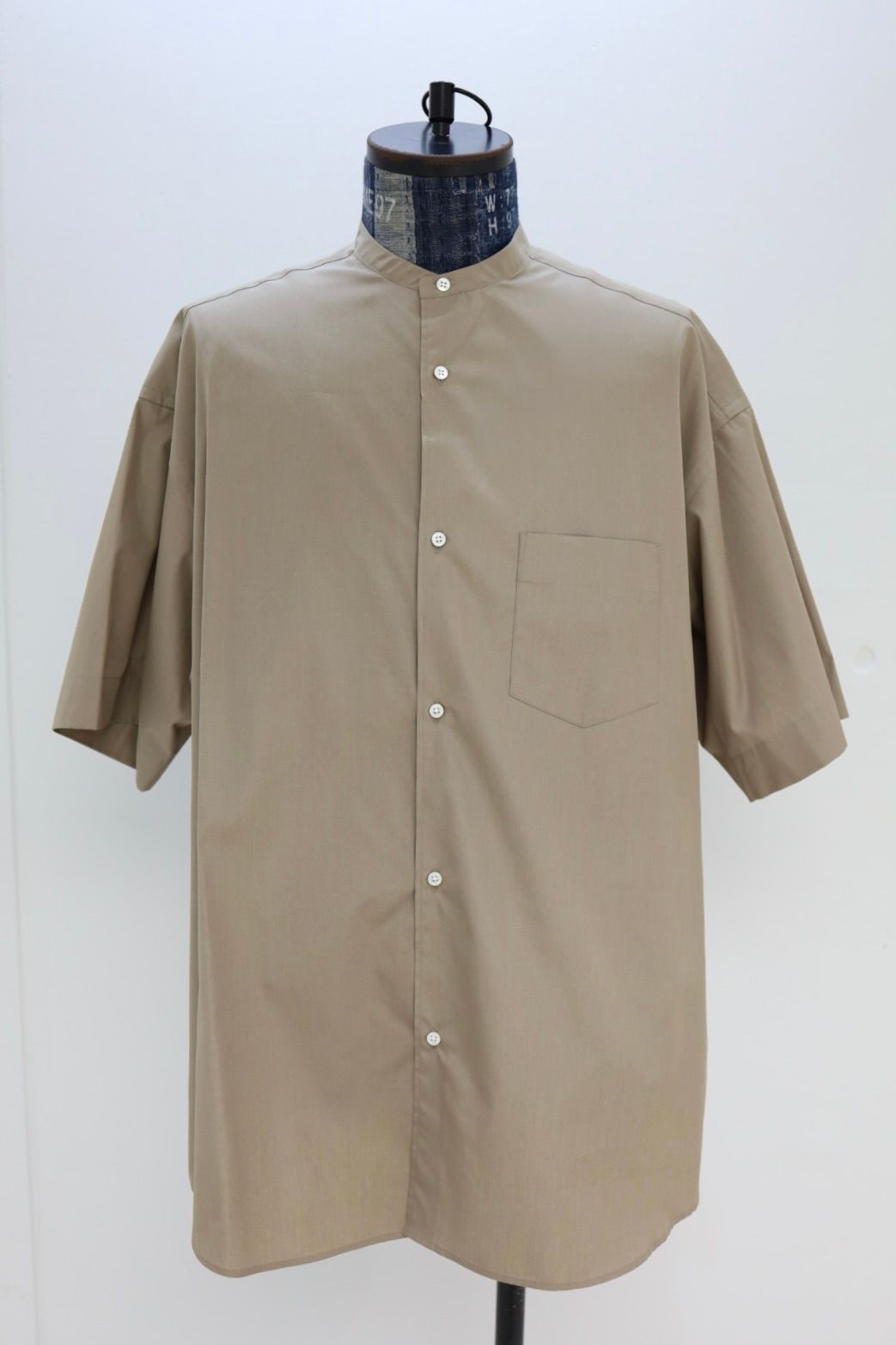 グラフペーパー 26SS ALUMO for GP S/S Oversized Band Collar Shirt(GM261-50225)TAUPE☆3月20日(金)発売！