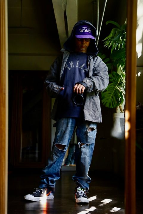 ©SAINT M×××××× ベルベルジンコラボ STRIPE BB_DENIM JKTスタイル(SIZE:M)