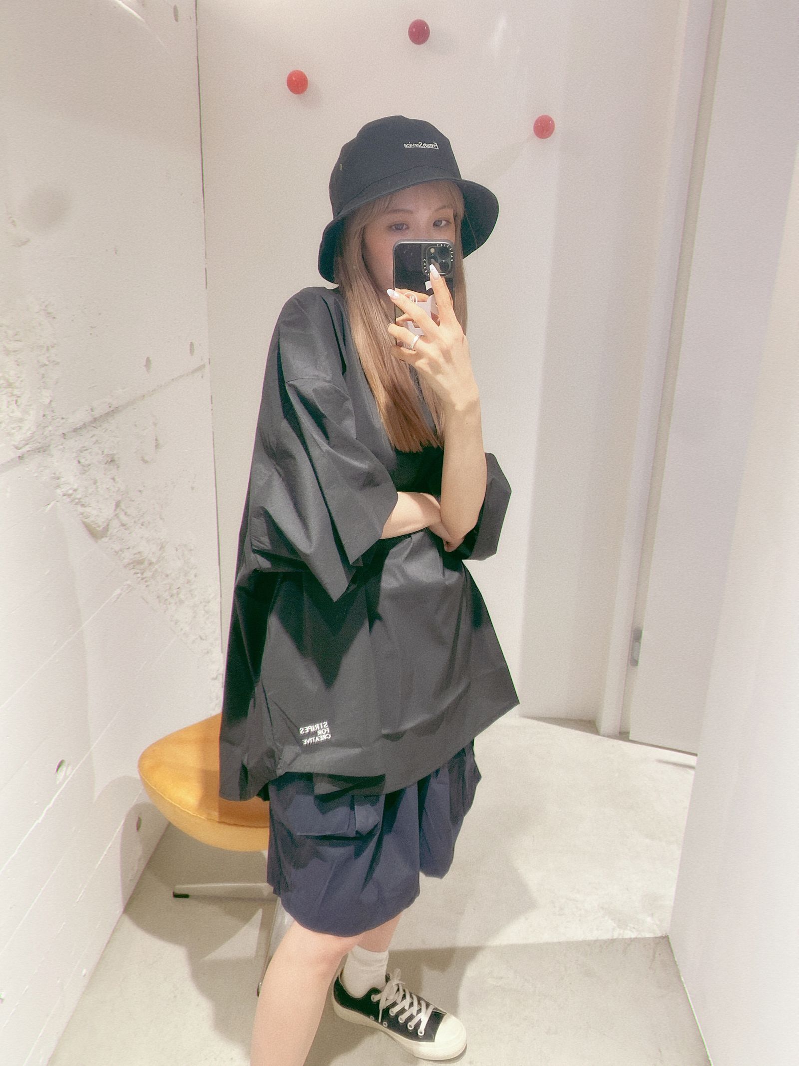 S.F.C 24SS エスエフシー BIG NYLON ROUND SS TEE (SFCSS24S06)Black