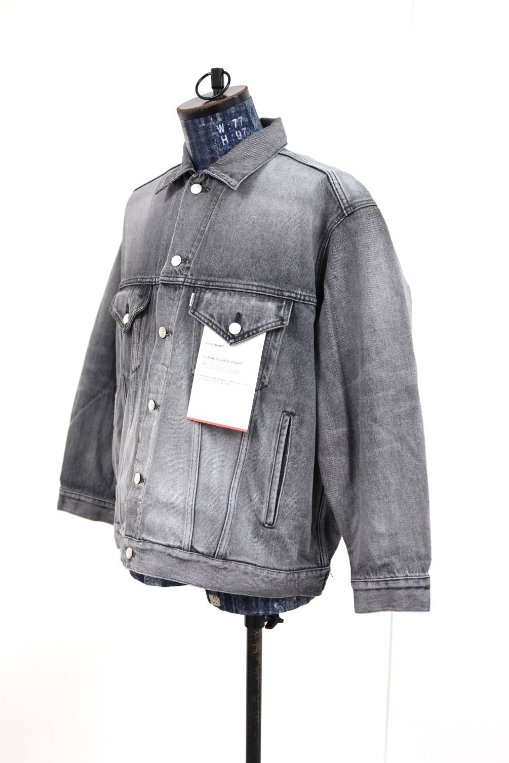 グラフペーパー  Selvage Denim Trucker Jacket(GU261-20055LB)BLACK_LIGHT FADE★1月24日(土)発売！