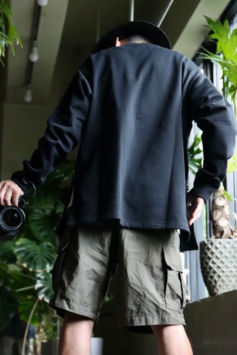 コムデギャルソンオム22AW サイドジップ HOMMEプリントスウェットスタイル