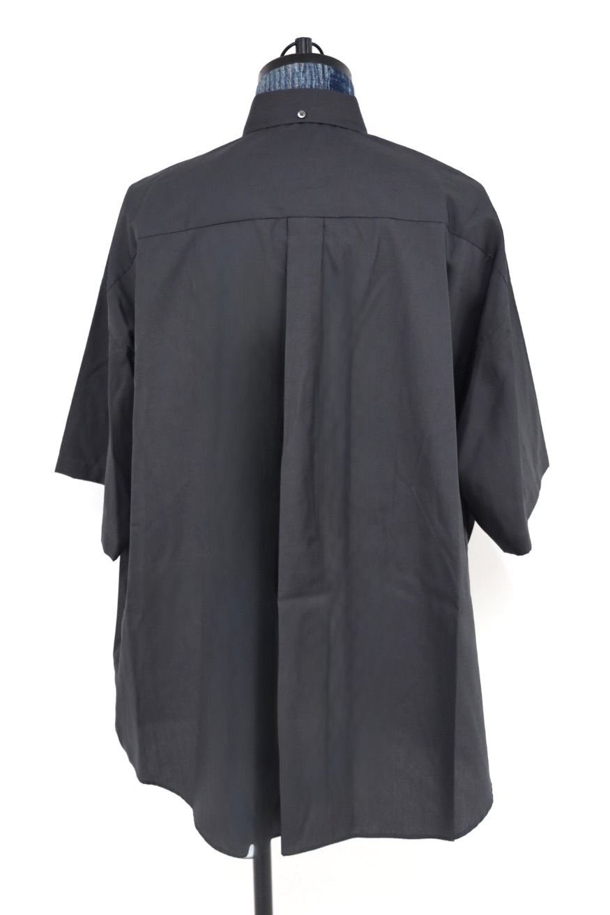 グラフペーパー Easy Care Poplin S/S Oversized B.D Shirt(GM263-50621)GRAY☆7月11日(土)発売！