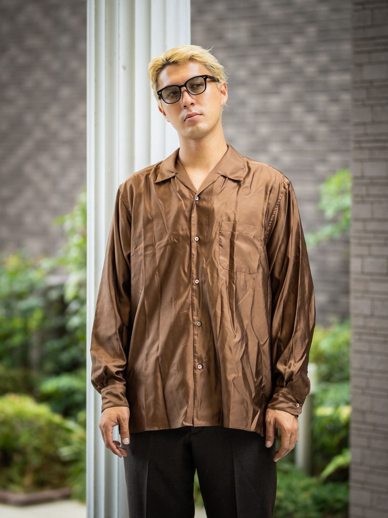 マーカウェア 26AW ITALIAN OPEN COLLAR SHIRT(A26C10SH02C)BRONZE☆新作発売！