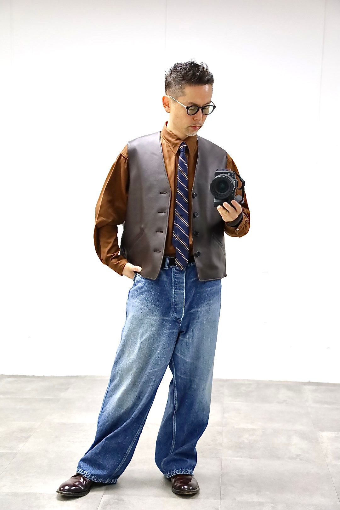 アプレッセ 2026 STYLE1 Leather Vest(26SAP-01-10)BROWN☆3月7日(土)発売！