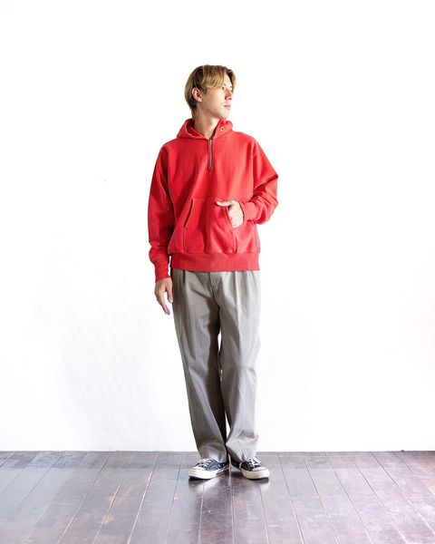 A.PRESSE Vintage Half Zip Sweat Hoodie(RED)スタイル 8月24日(土)新作発売！