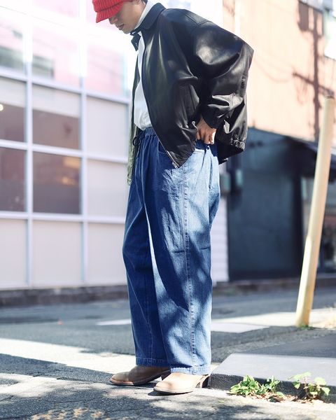 STRIPES FOR CREATIVE FW23 LEATHER BIG JACKETスタイル